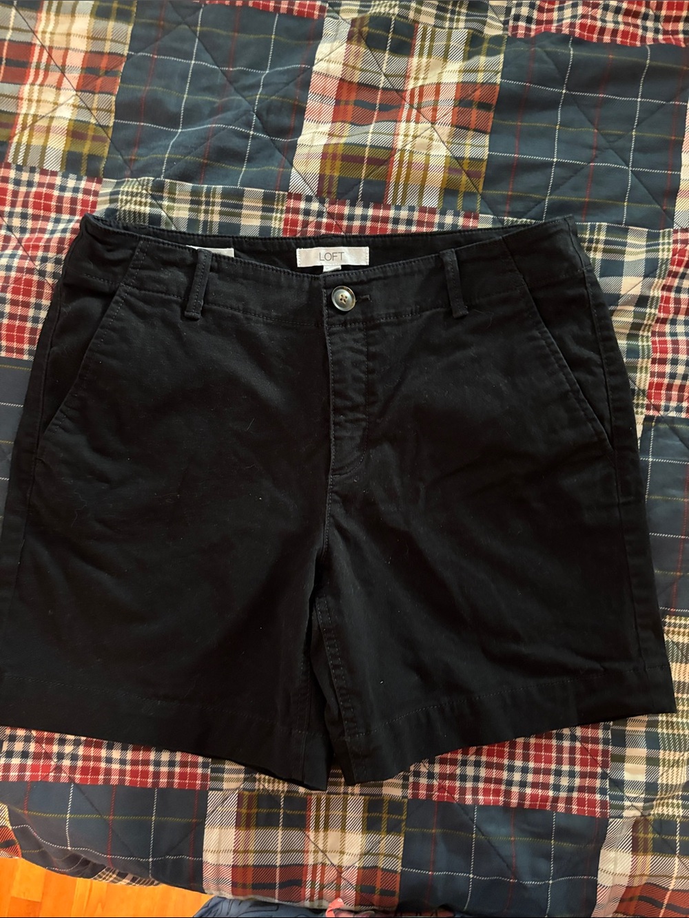 LOFT Black Women's Bermuda Shorts - Classic Chino Style
